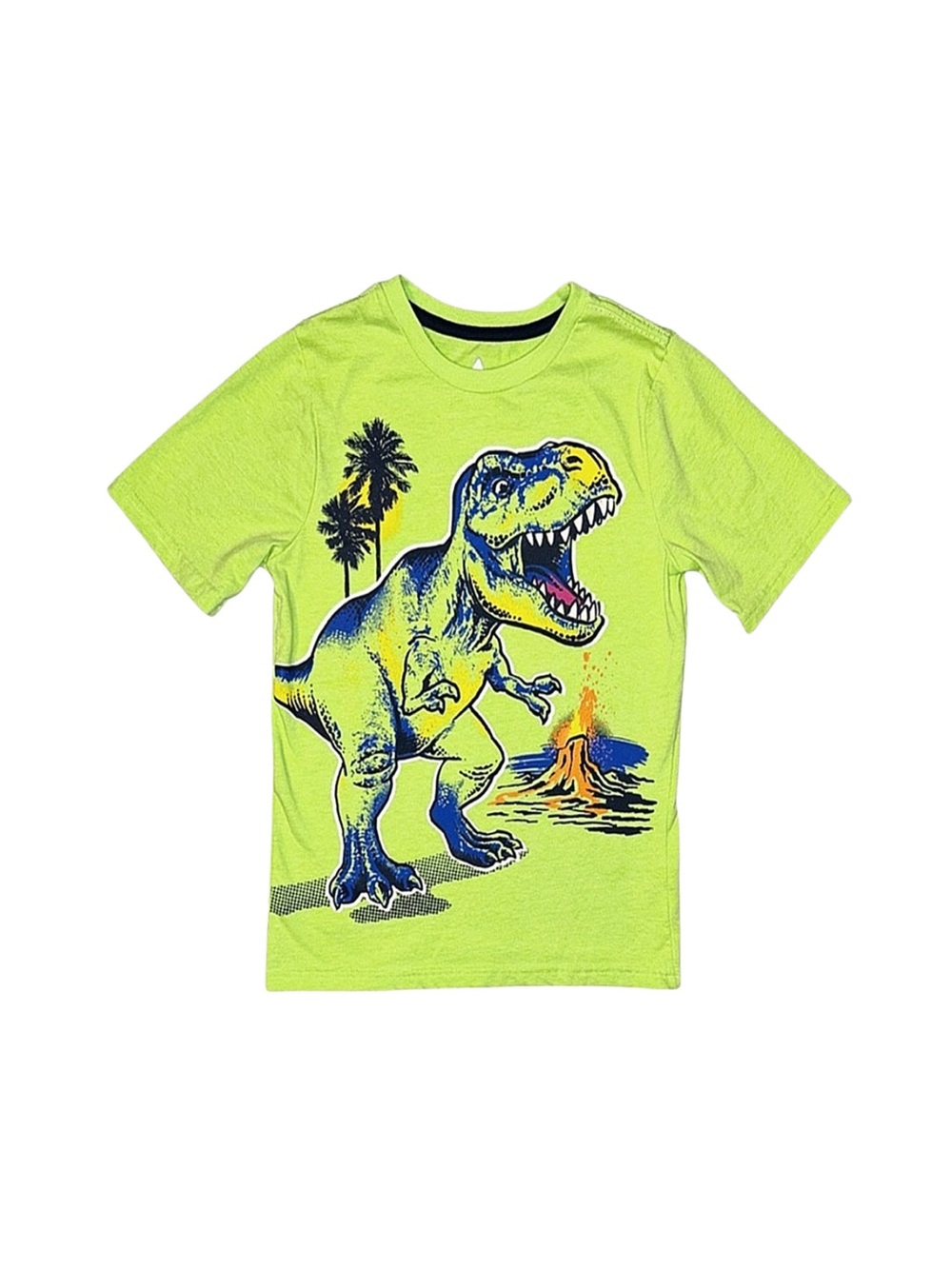 BOY'S Green Graphic Short Sleeve Shirt Size 10